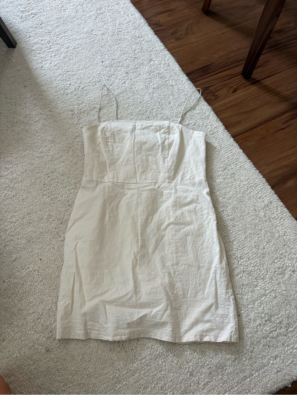 Urban outfitters White Spaghetti Strap Mini Dress - Feminine Summer Slip Dress